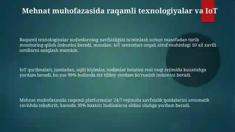 Mehnatni muhofaza qilishning zamonaviy texnika texnologiyalari 3