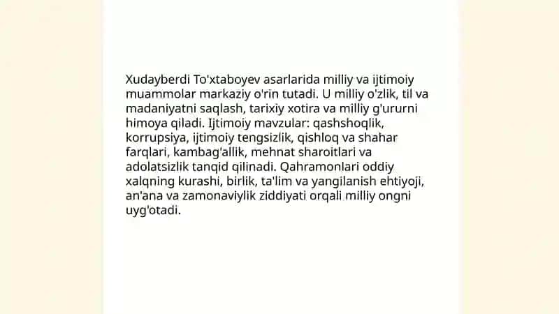 Xudayberdi To'xtaboyevning hayoti va tarjimai holi 3