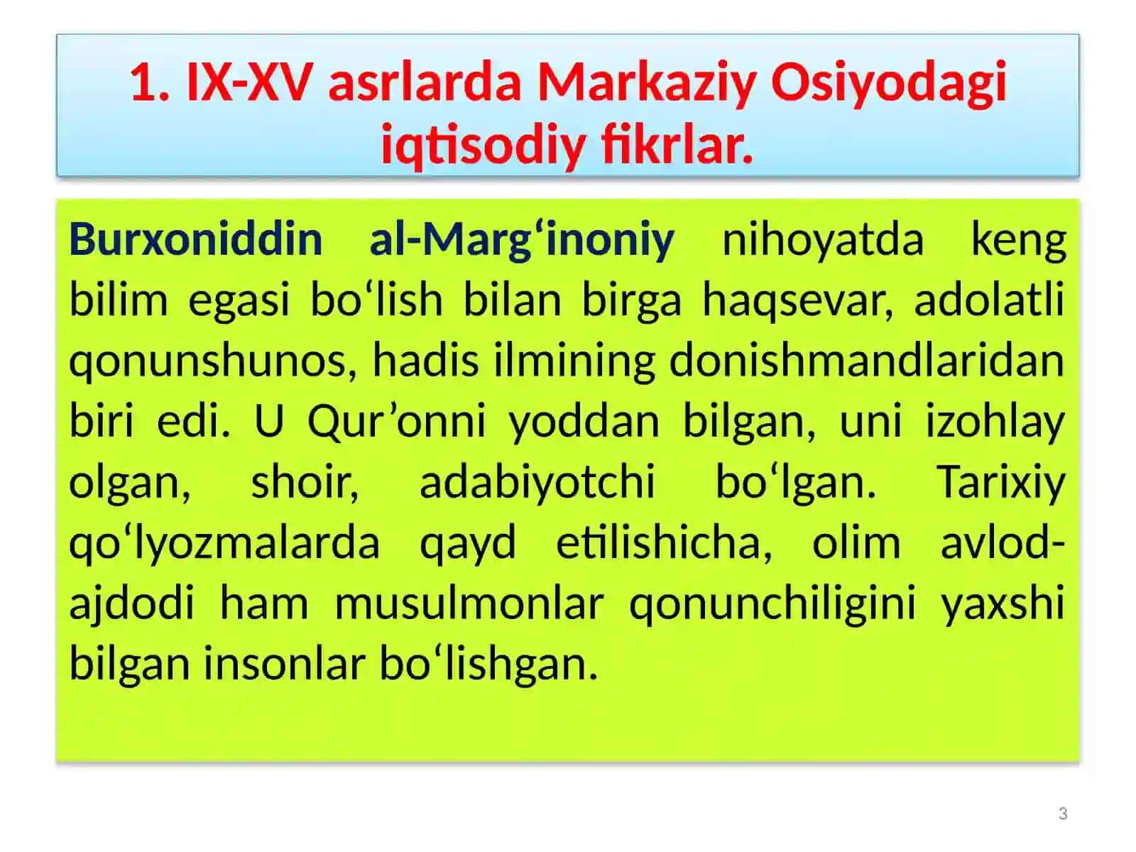 Iqtisodiy ta’limotlar tarixi 3