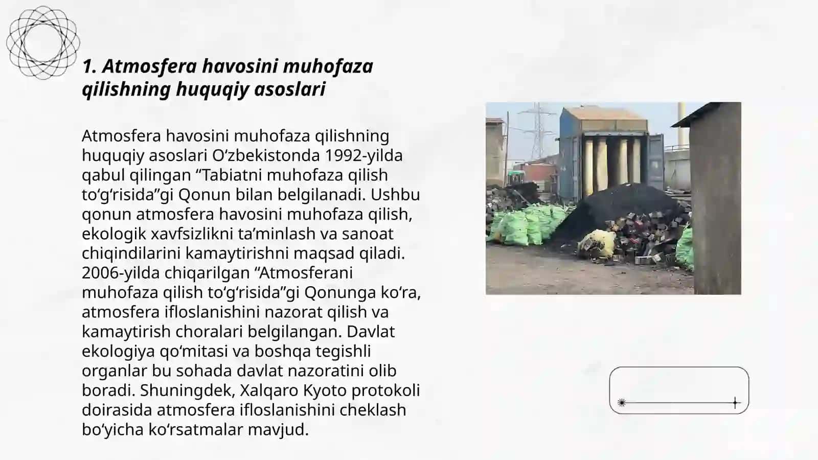 Atmosferani sanoat korxonalarining gaz-chang chiqindilaridan muhofaza qilishning tashkiliy texnik, texnologik, sanitar-gigienik choratadbirlari 3