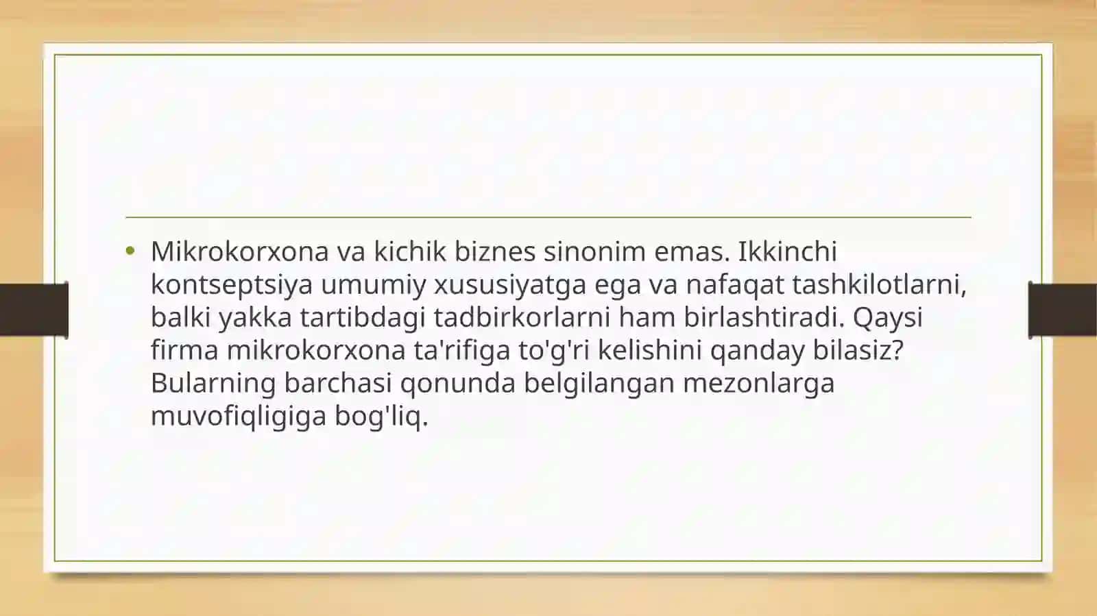 Mikrofirmalar va kichik korxonalar uchun soliqqa tortishning soddalashtirilgan tizimi 3