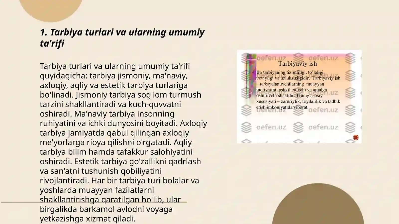 Tarbiya turlari va ularning shaxs kamolotiga ta'siri 3