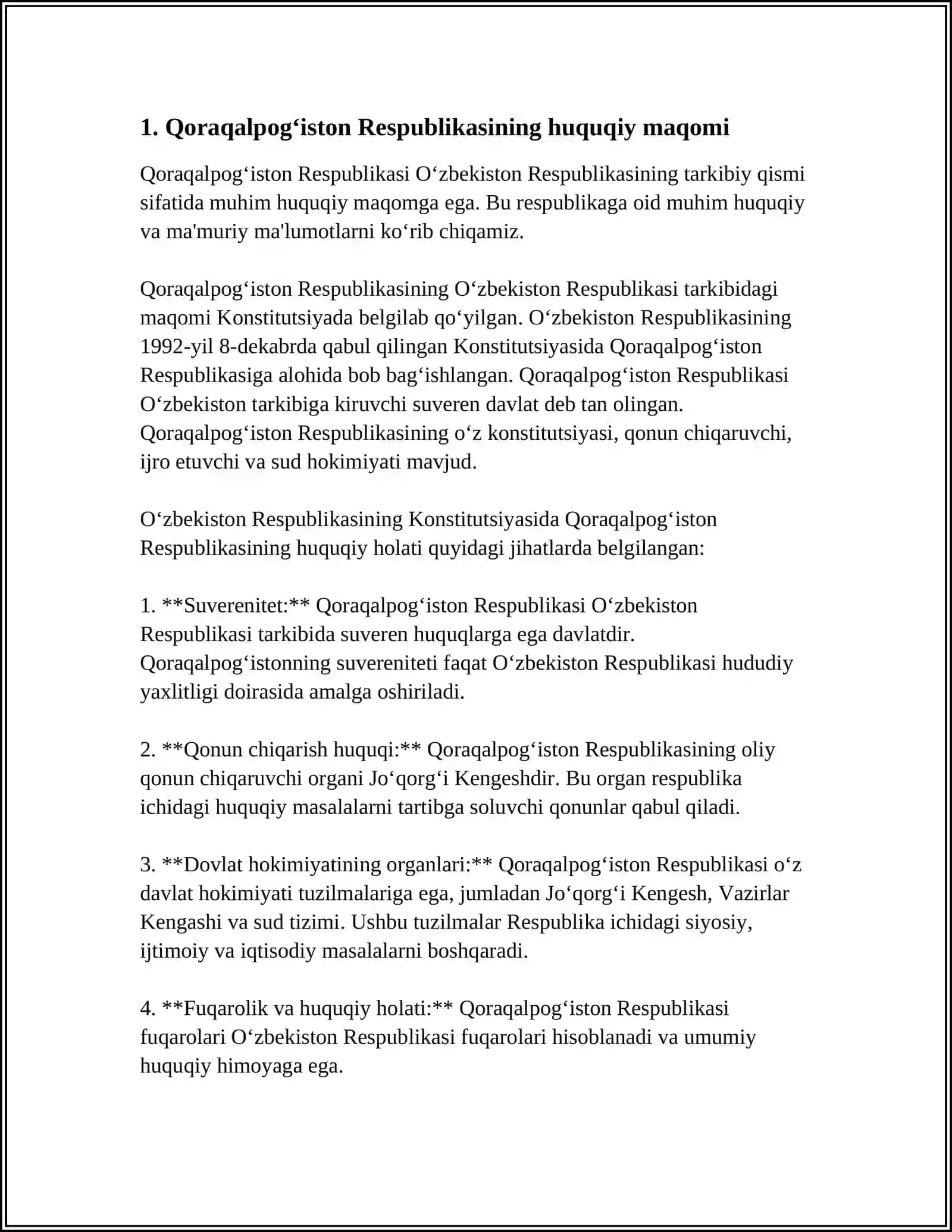 QORAQALPOGʻISTON RESPUBLIKASINING KANSTITUTSAVIY MAQOMI 3