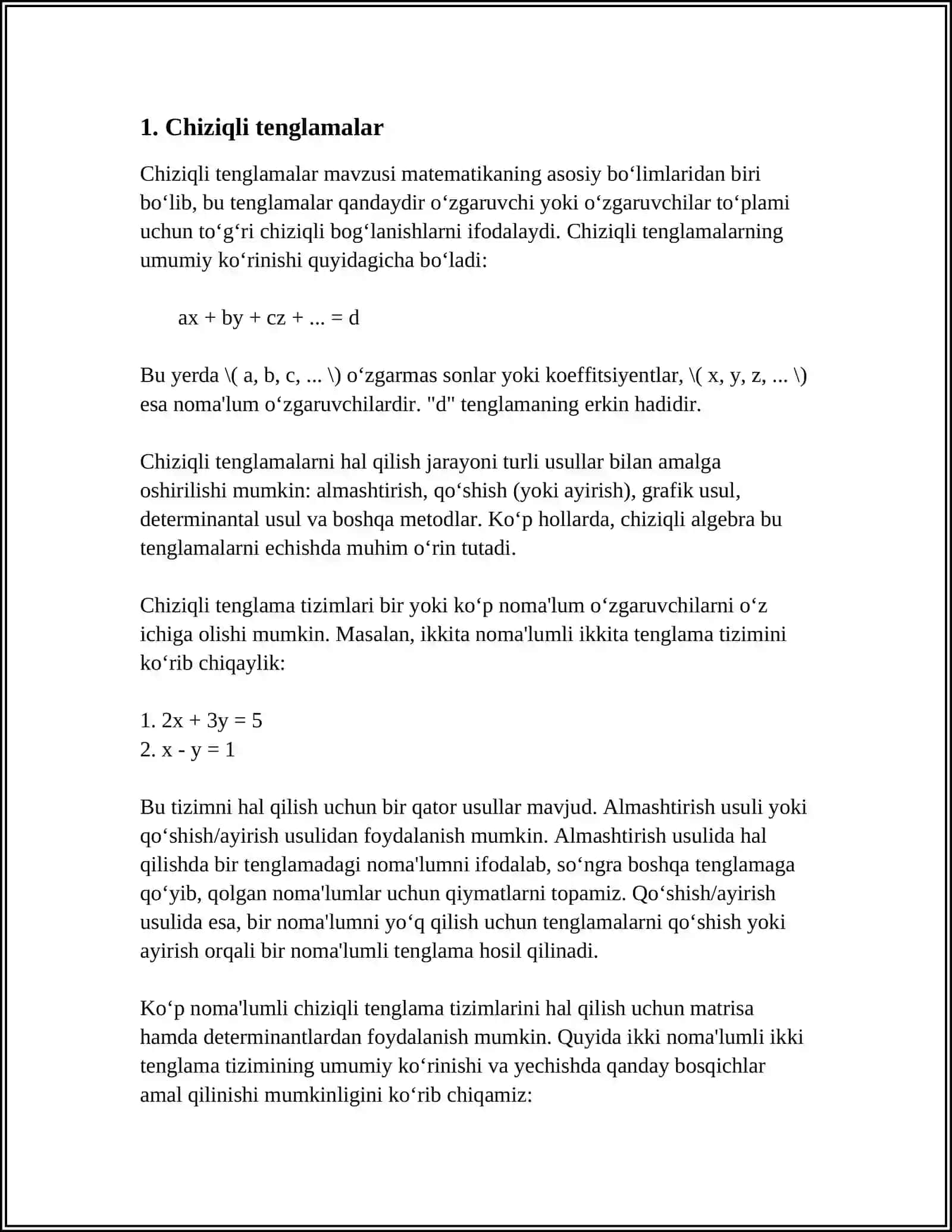CHIZIQLI QIDIRUV 3