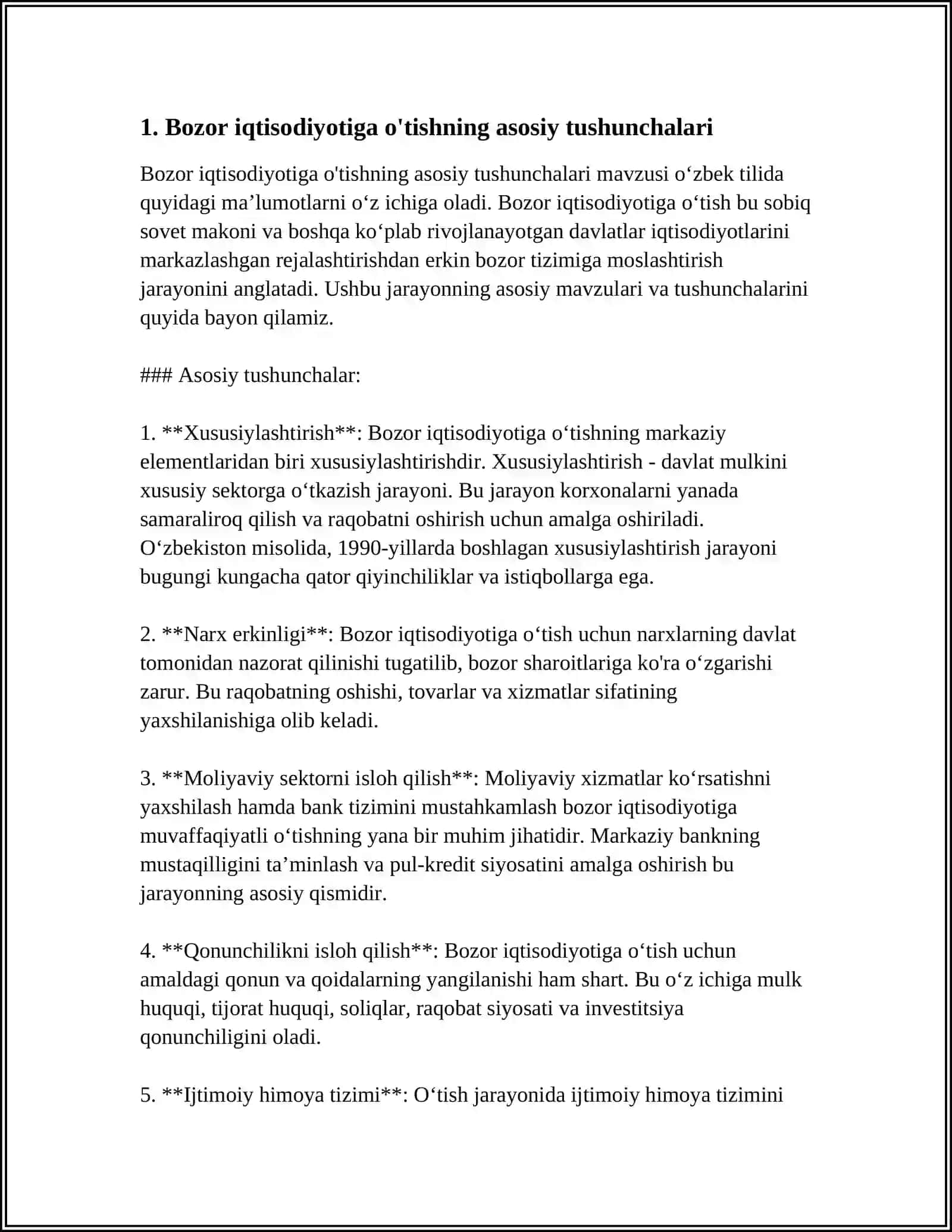 OʻZBEKISTON BOZOR IQTISODIYOTINING OʻTISH KONSEPSIYASI 3