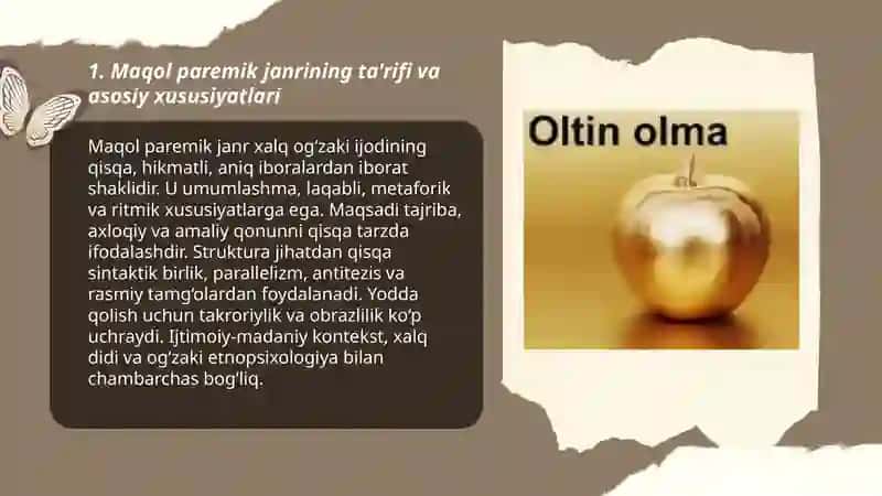 Maqol paremik janr sifatida 3