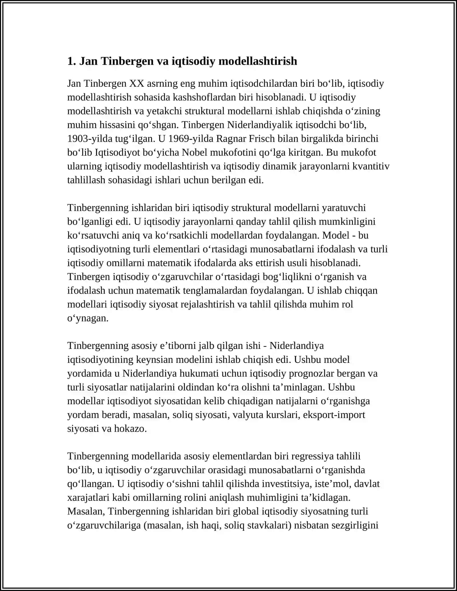 NOBEL MUKOFOTI SOHIBLARINING IQTISODIY G‘OYALARI VA ULARNING DOLZARBLIGI 3