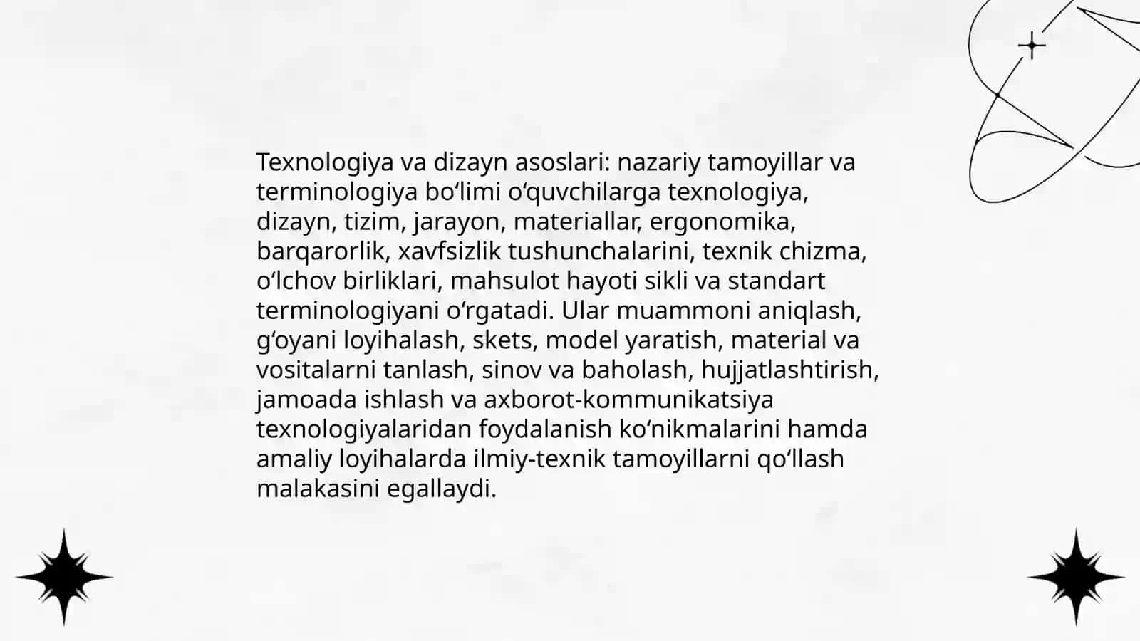 Texnologiya va dizayn asoslari: nazariy tamoyillar va terminologiya 3