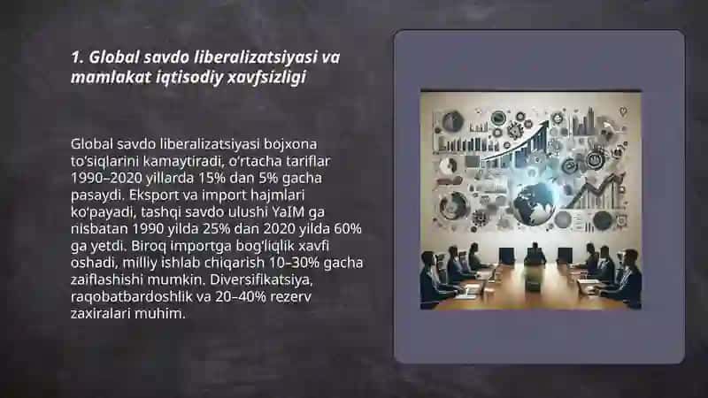 Global savdo liberalizatsiyasi va mamlakat iqtisodiy xavfsisligi 3