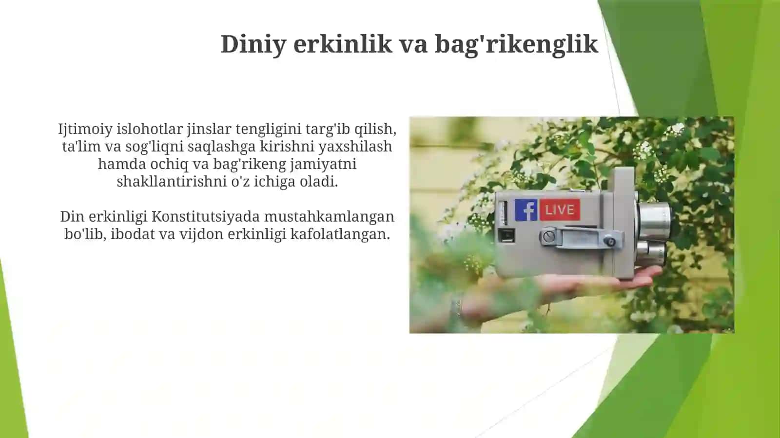 Ózbekistondagi ijtimoiy sohada amalga oshirilayotgan ózgarishlar 3