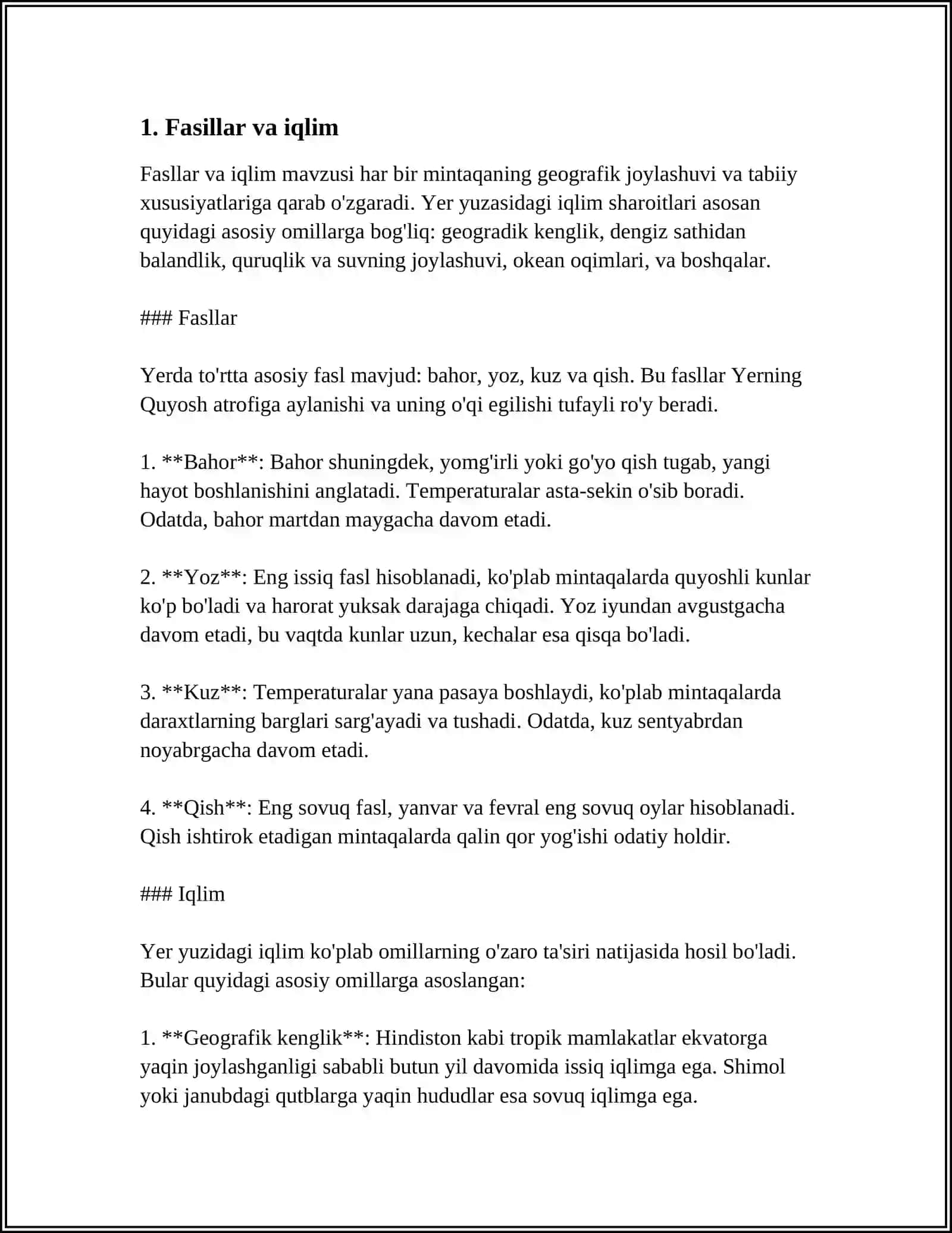 Fasillar va iqlim 3