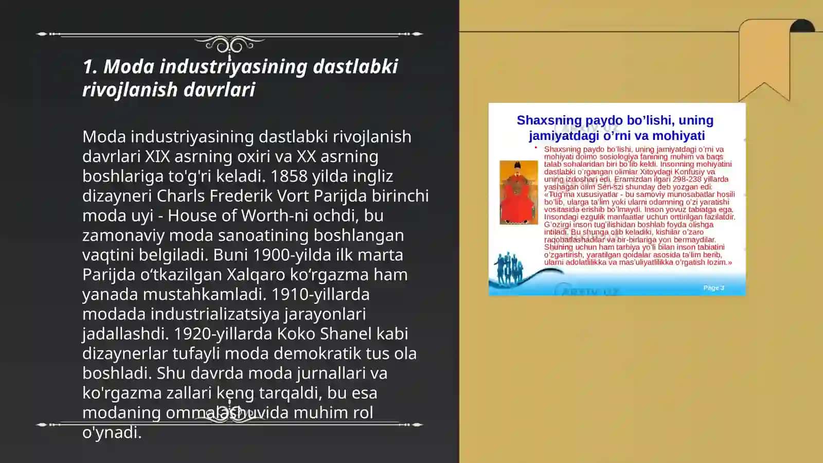 Moda industriyasining paydo bo‘lishi va XIX asrda rivojlanishi haqida 3