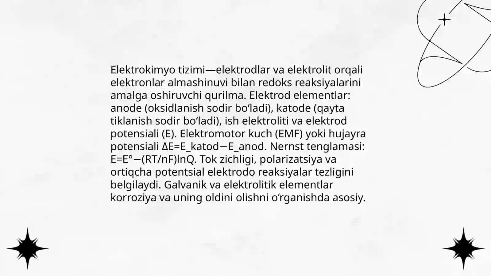 Elektroximiya Tiykarlari. Metallardin Korroziyalaniwi 3