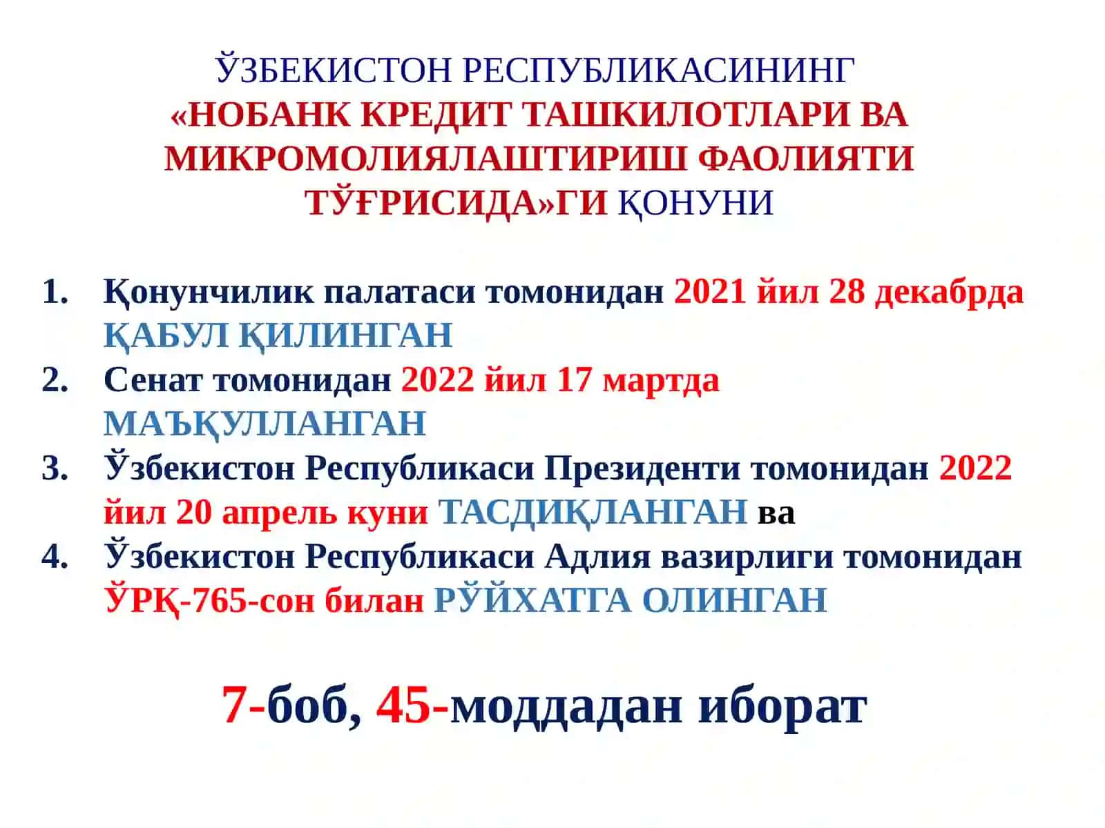 Нобанк Кредит Ташкилотлари Ва Уларнинг Турлари 3