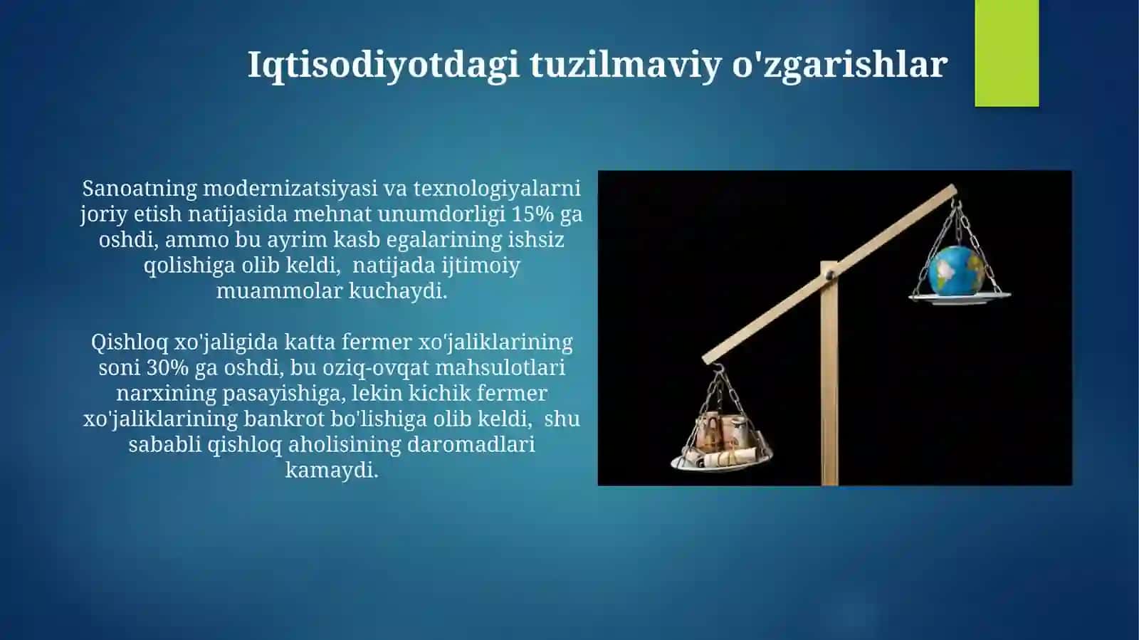 Iqtisodiyotdagi tarkibiy oʼzgarishlar va uning iqtisodiy muvozanatga taʼsiri 3