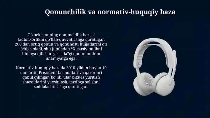 O'zbekistonda biznes qolab quvatlash darajasi 3