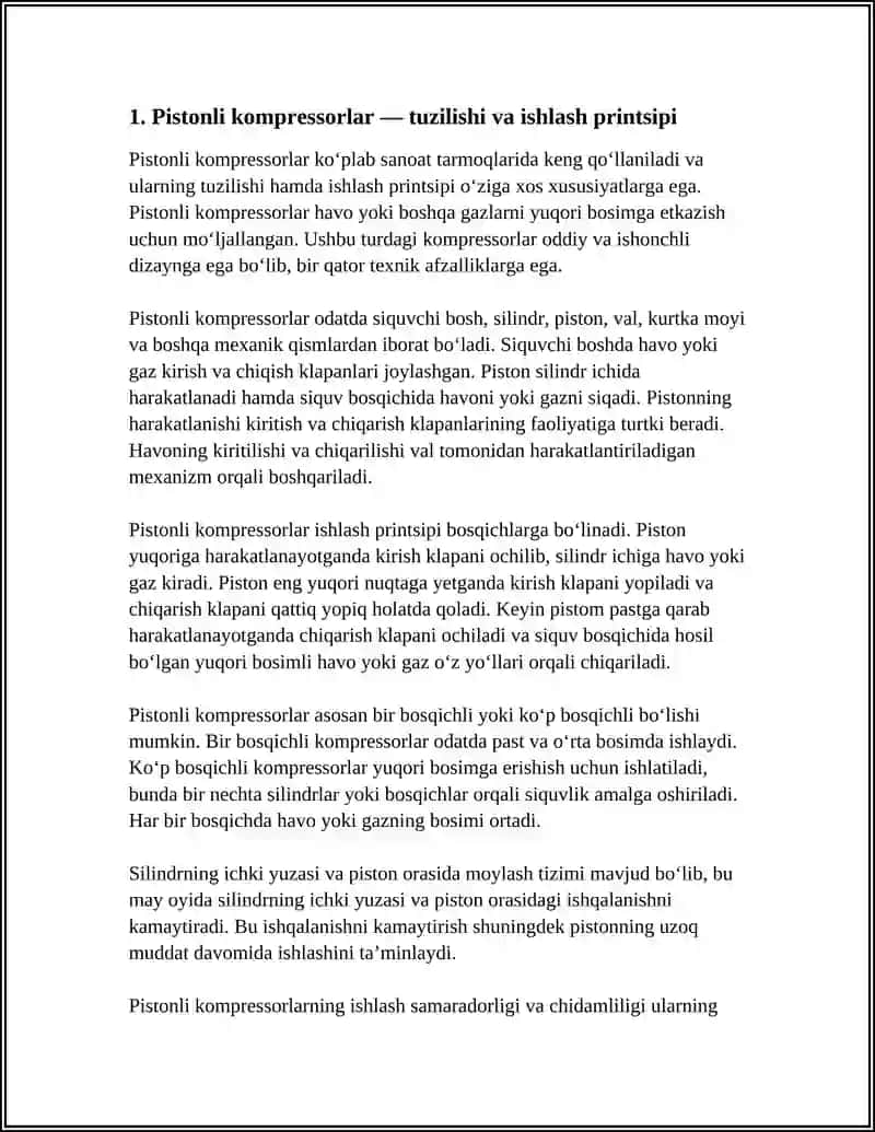 KOMPRESSOR TURLARI VA KOMPRESSOR STANSIYALARI TURLARI 3