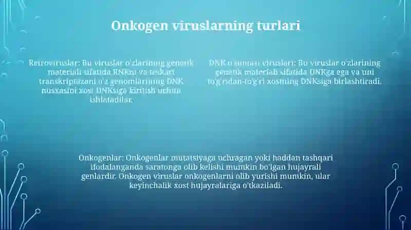 Onkogen Viruslar Va Ularning Hozirgi Kundagi Muammolari 3