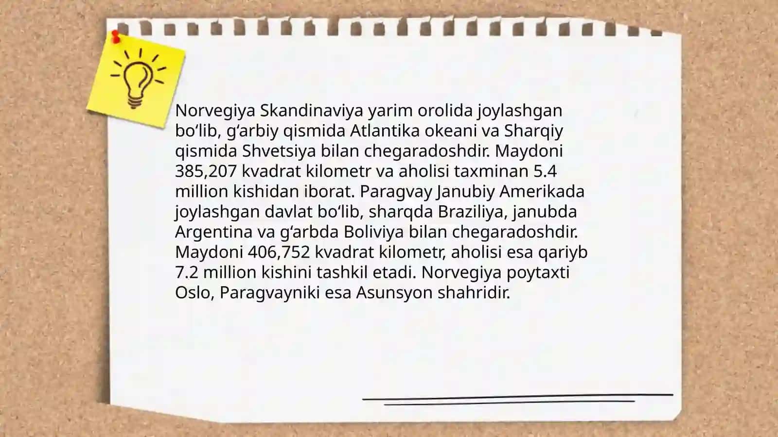 Norvegiya va Paragvey davlatlari haqida umumiy ma’lumot, iqtisodiy rivojlanishi va Yaim korsatkichlari bilan solishtiruv 3