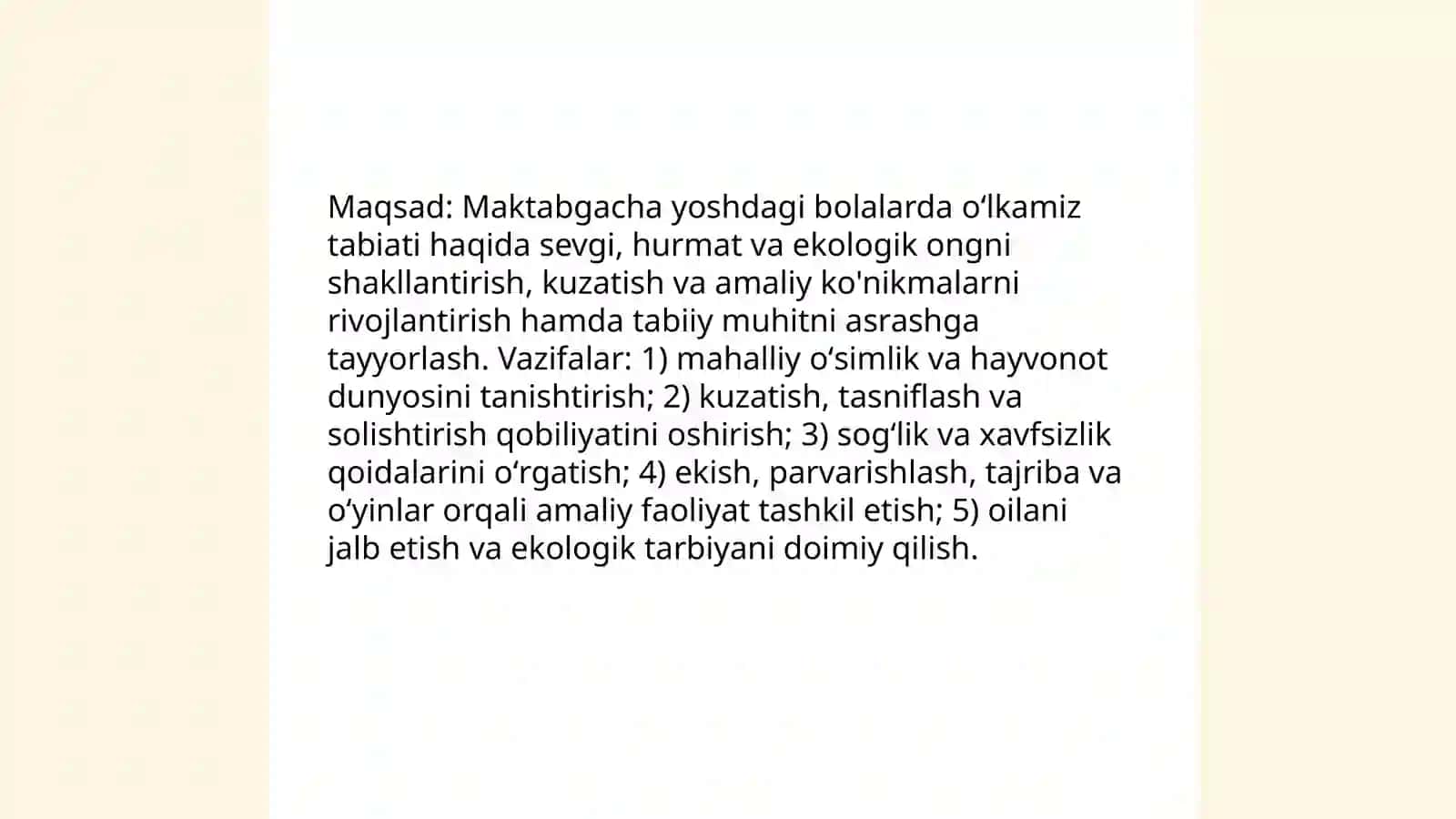 Maktabgacha yoshdagi bolalarni ôlkamiz tabiati bilan tanishtirish va ôtkazish metodikasi 3