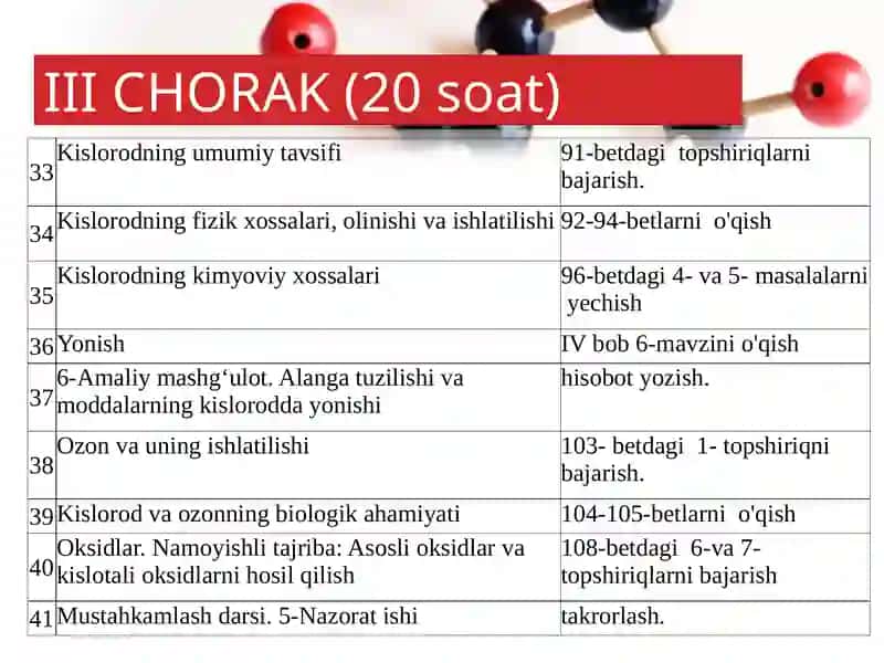 VI GURUHNING ASOSIY GURUHCHASI ELEMENTLARI BO’LIMI 3