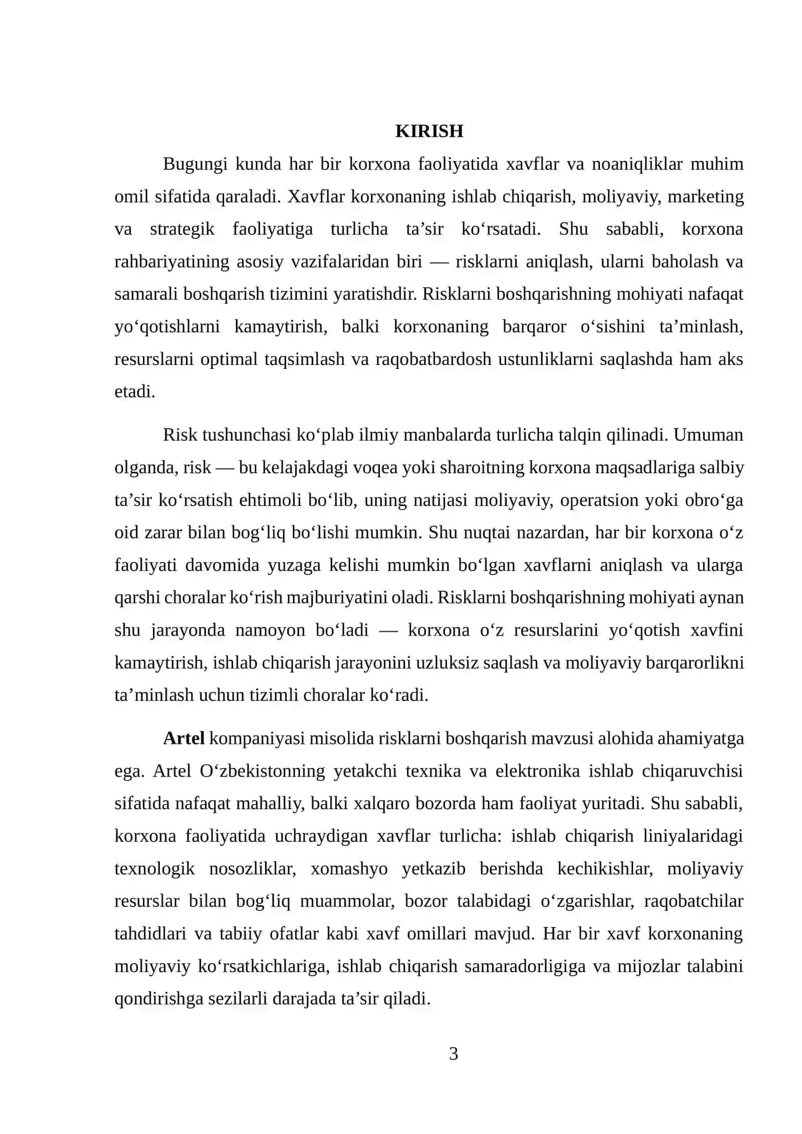 LOYIHA TAVAKKALCHILIGINI BOSHQARISH 3