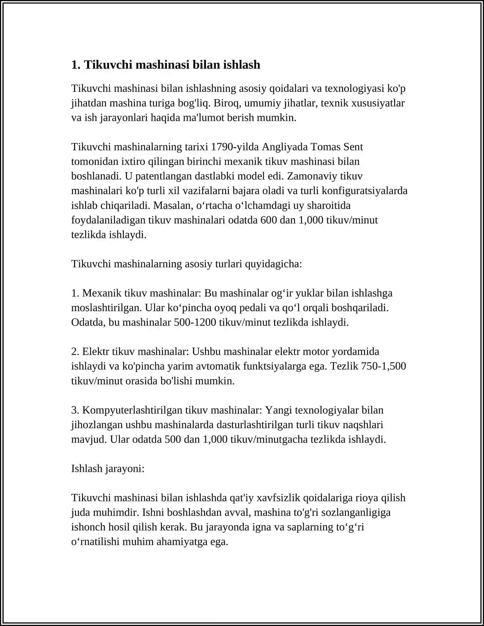 Tikuvchi mashinasi bilan ishlash 3