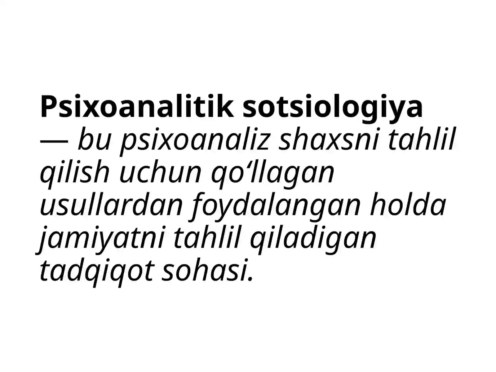 Sotsialpsixologiyadan psixoanalitik konsepsiyaga 3