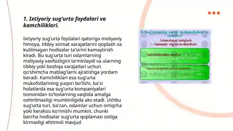Ixtiyoriy va majburiy sug‘urtaning o‘zaro nisbatini muvofiqlashtirish masalalarini takomillashtirish 3