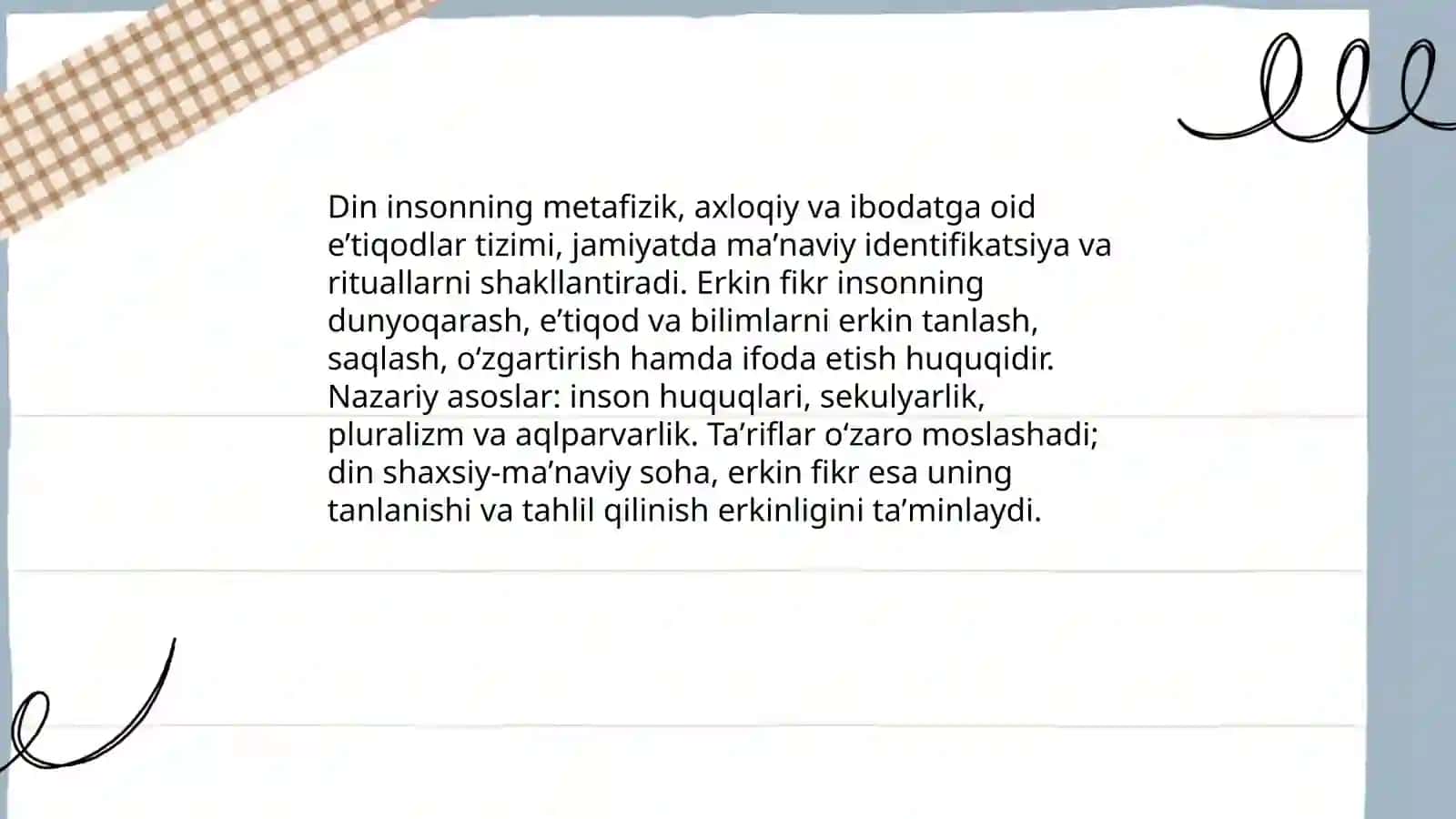 Din va hurfikrlilik 3