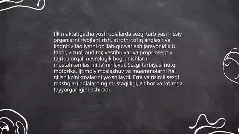 Ilk maktabgacha yosh bolalarning sensor tarbiyasi 3