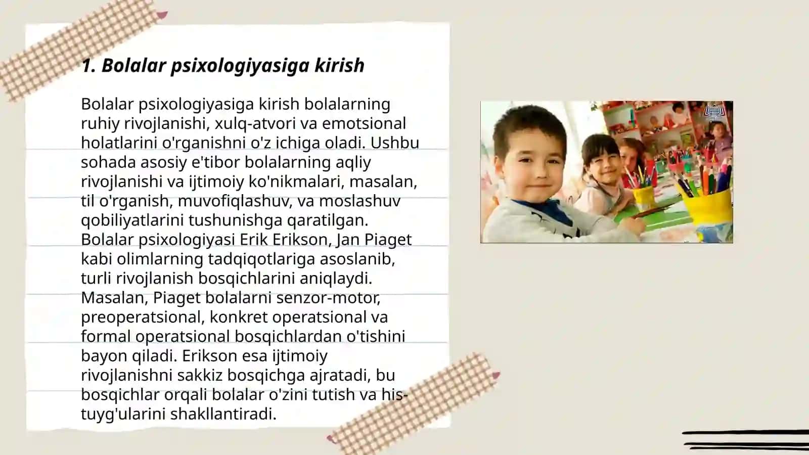 Bolalar psixologiyasi fanini õqitish metodikasi 3