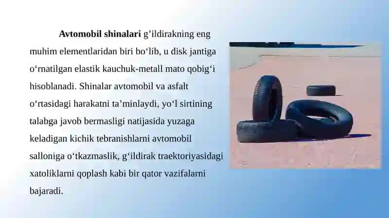 Shinalarning xizmat muddati va eskirish me’yorlari 3