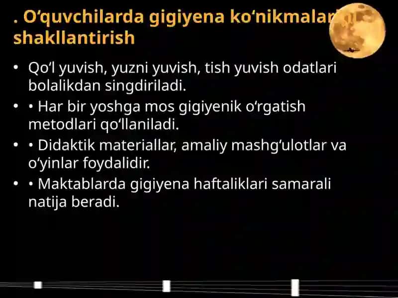 O`QUVCHILARNI GIGIYENIK TARBIYALASH 3