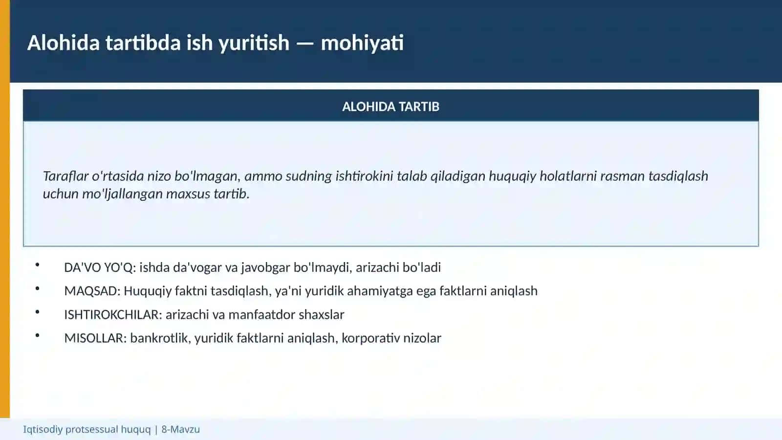 Alohida tartibda ish yuritish 3