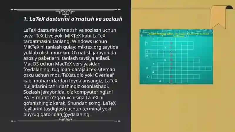 LaTeX dasturida matematik formulalar bilan ishlash 3