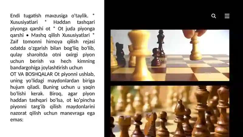 Endshpil: Otli endshpil qoidalari 3