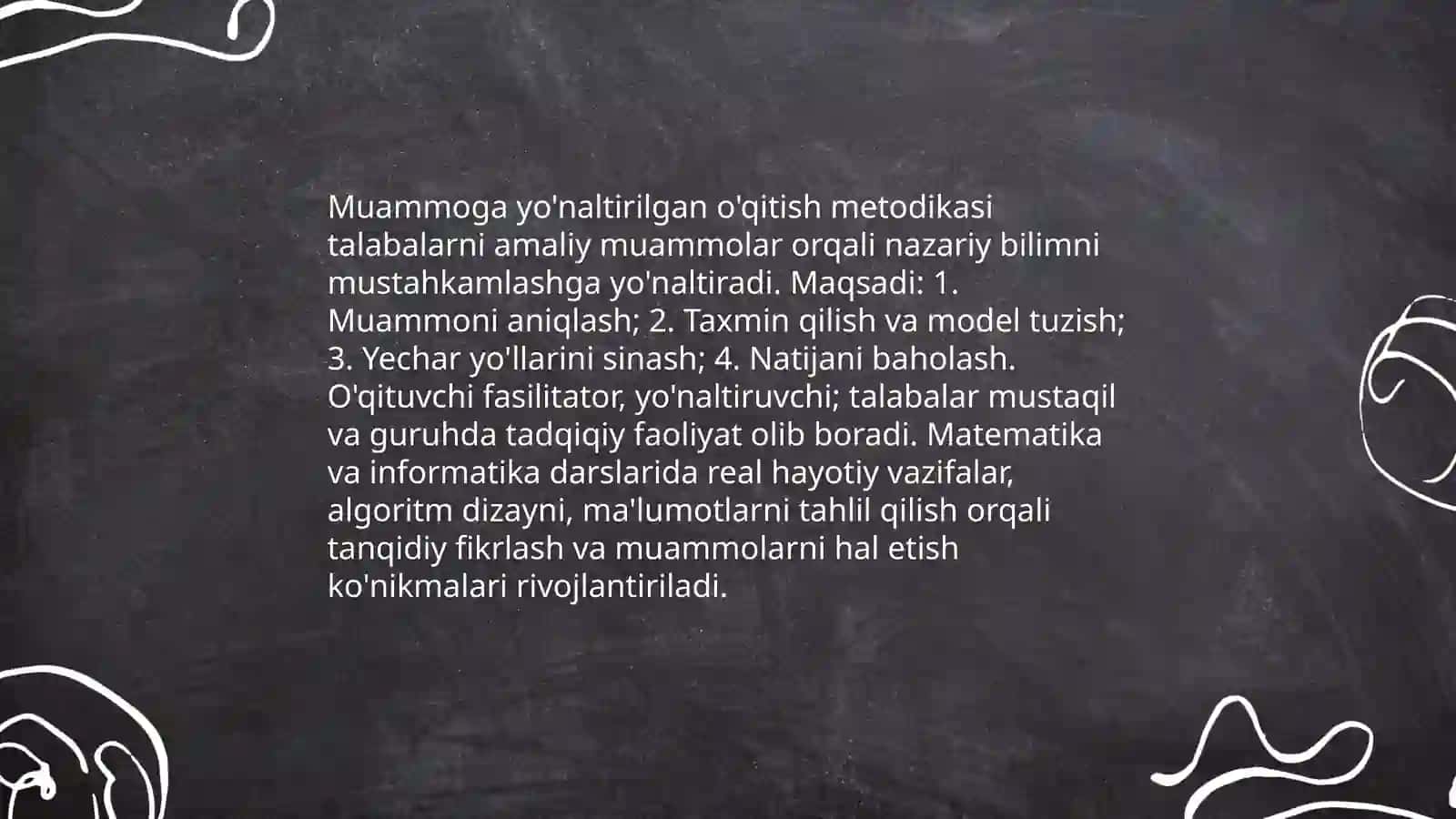 Matematika va informatika fanlarini o'qitish metodlari 3