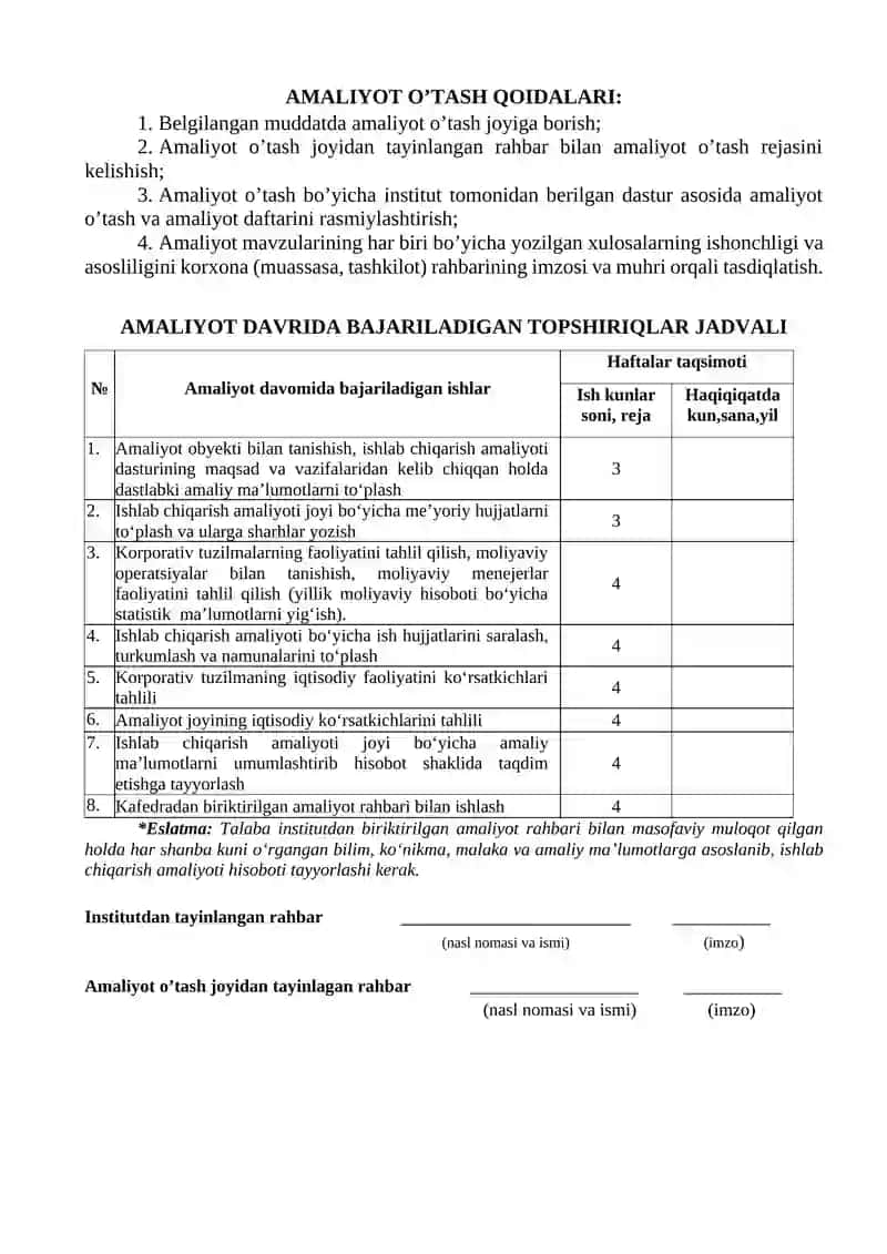 Ishlab Chiqarish Amaliyoti 3