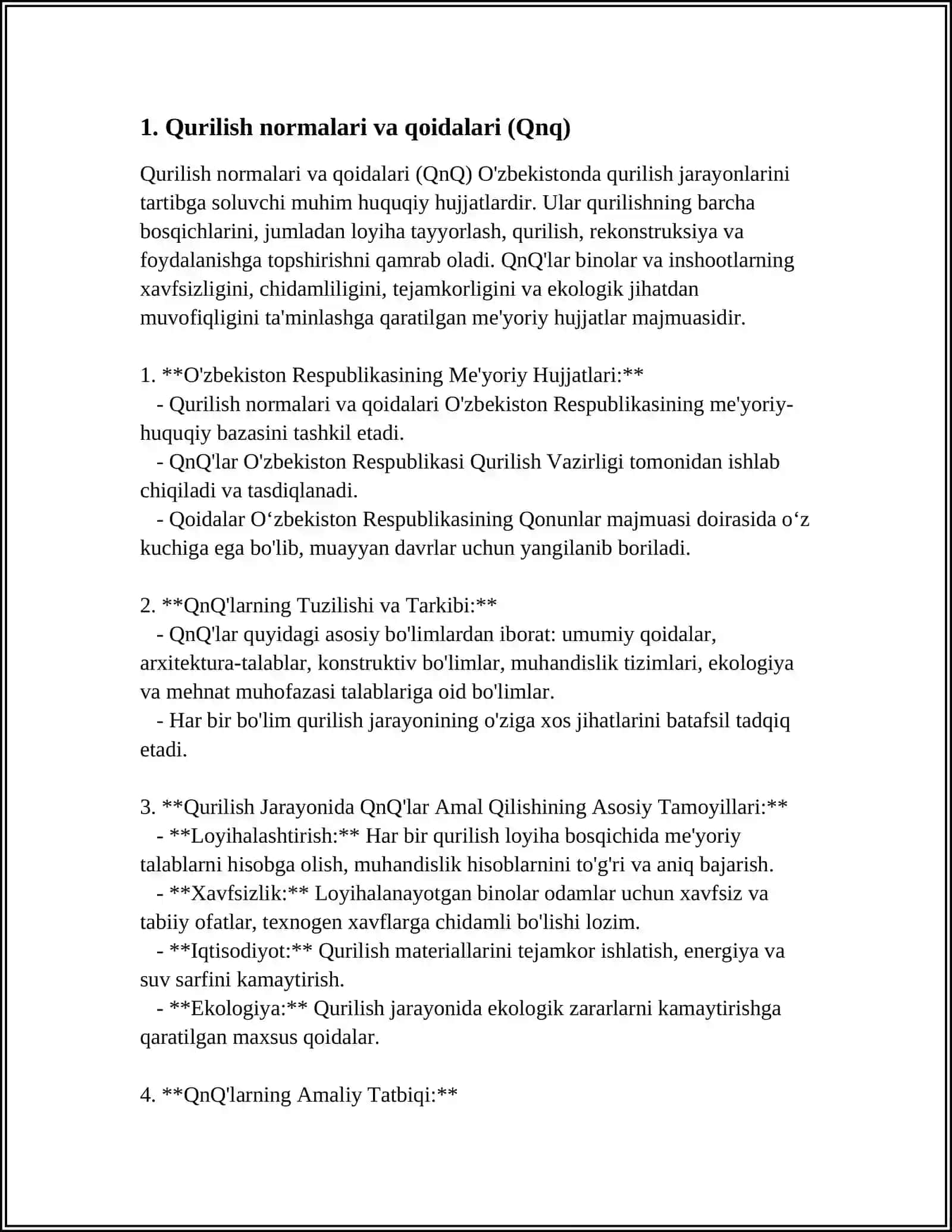 Qurilishda Qo‘llaniladigan Me’yoriy Hujjatlar 3