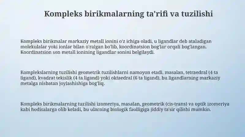 Abdugʻofforova Gulsanamning umumiy kimyo va fizika fanidan mustaqil ishi N°1 3