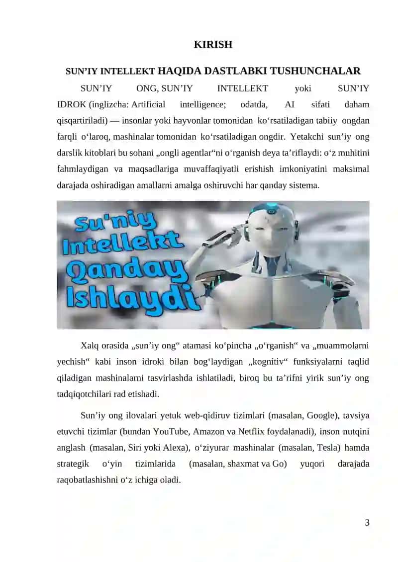 Sun’iy Intellekt Tizimlari 3
