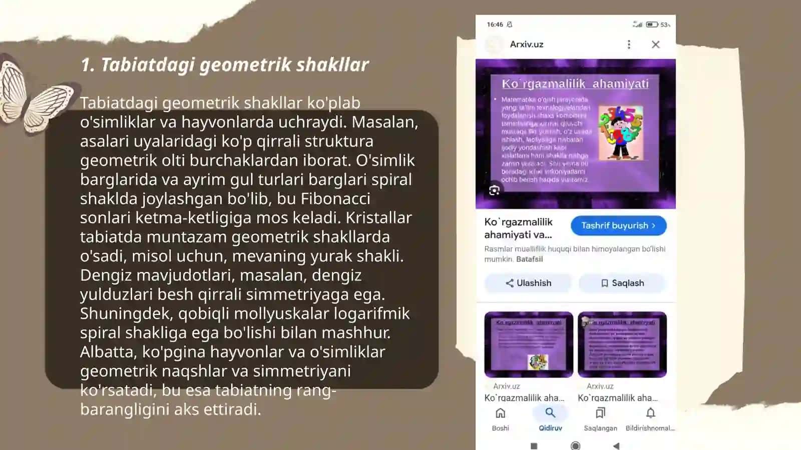 Tabiatdagi geometrik shakllar 3