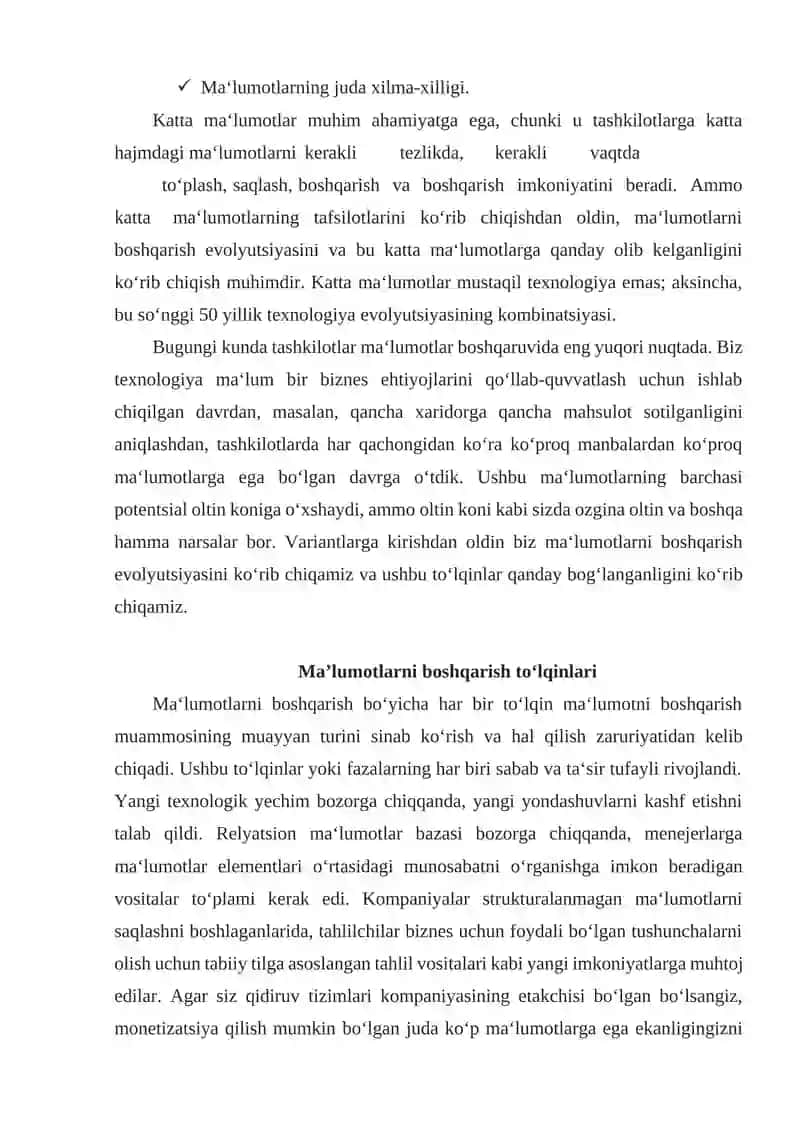 KATTA MA’LUMOTLAR ASOSLARI 3