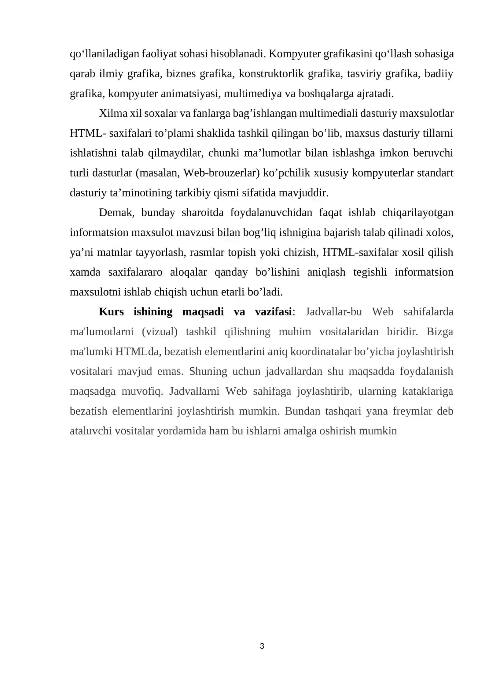 HTML JADVALLARI BILAN ISHLASH 3
