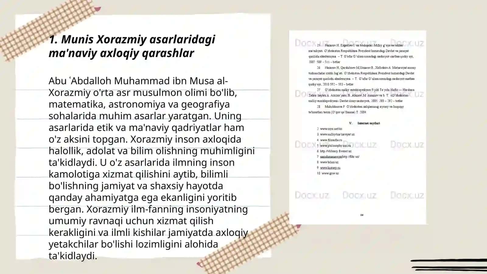 Munis Xorazmiy va Ogahiyning tarixiy asarlarida maʼnaviy axloqiy qarashlar 3