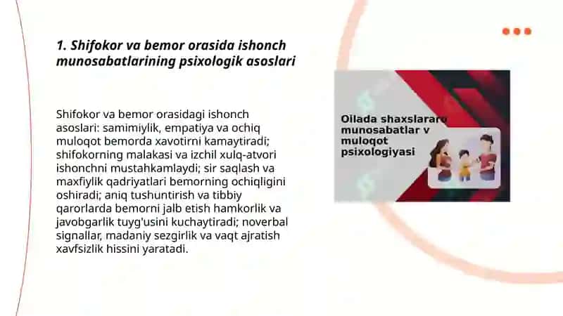 Muloqot: shifokor va bemor muloqotining psixologik xususiyatlari 3