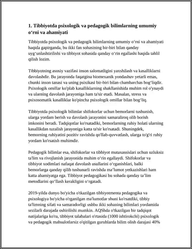 TIBBIYOTDA PSIXOLOGIK VA PEDAGOGIK BILIMLARNING OʻRNI VA AHAMIYATI 3