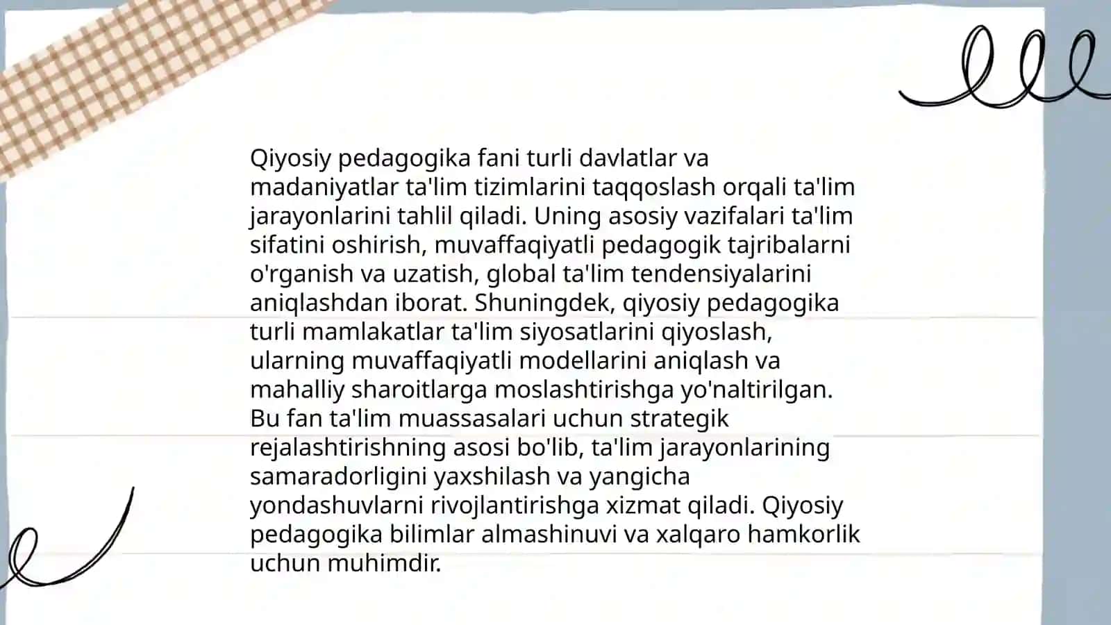 Qiyosiy pedagogika fanining nazariy asoslari 3