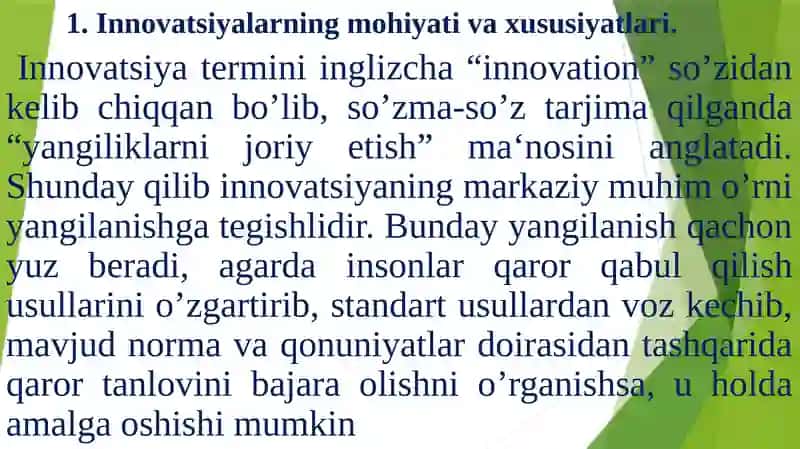 IQTISODIYOTDA INNOVATSIYON FAOLIYATNING O’ZIGA XOS XUSUSIYATLARI 3